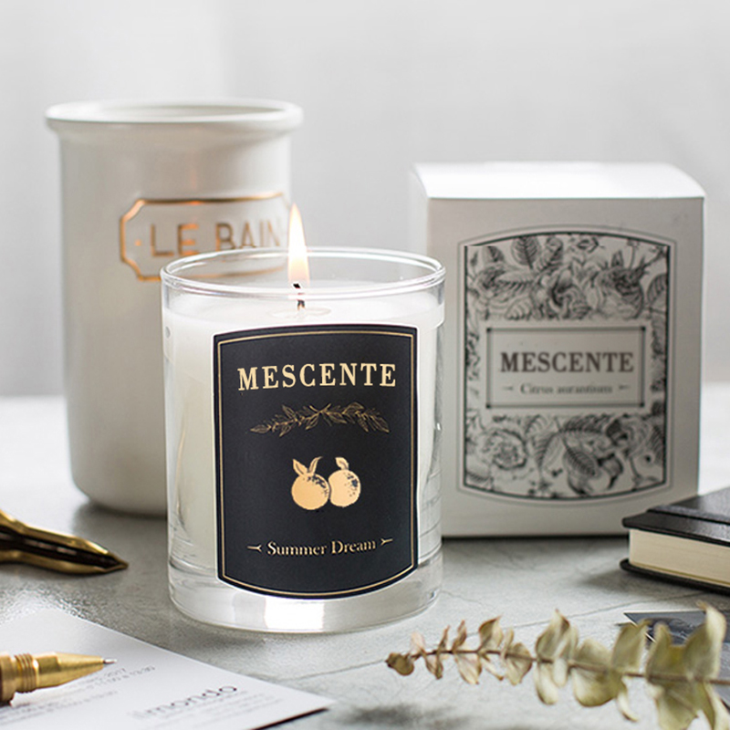 Vela de cera de soja perfumada de marca própria para massagem de luxo decorativa personalizada M&Scent