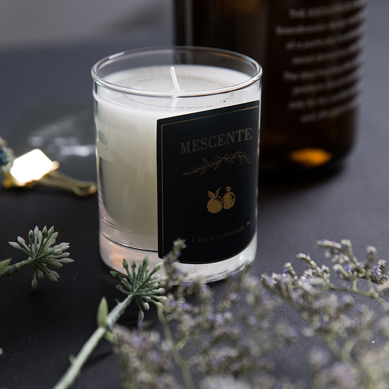 Vela de cera de soja perfumada de marca própria para massagem de luxo decorativa personalizada M&Scent
