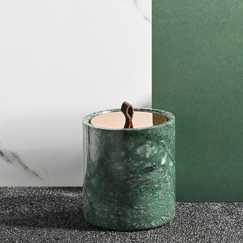 M&Scent Velas de cera de soja com aroma de cristal de vidro preto de marca própria de decoração personalizada de luxo por atacado