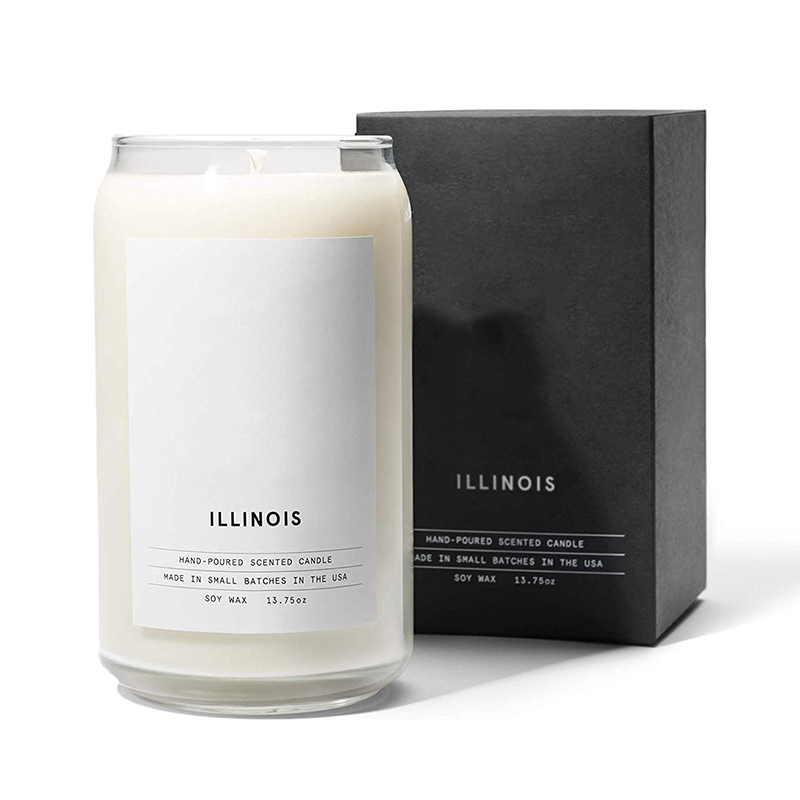 Velas Woodwick de cerâmica leitosa orgânicas personalizadas da M&Scent, recipiente de velas