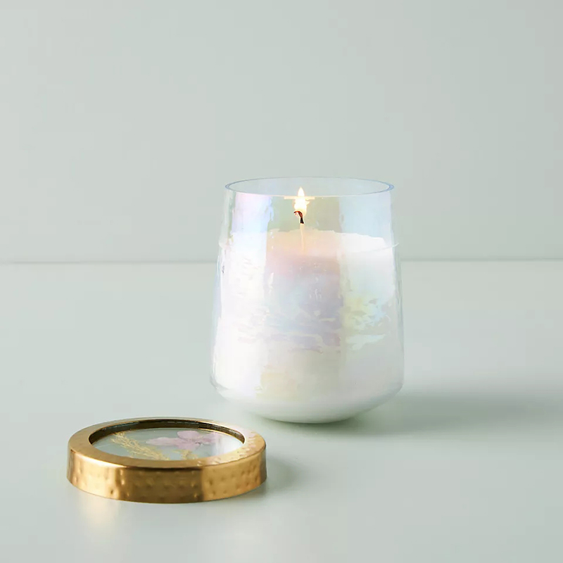 Velas perfumadas fortes de vidro transparente para decoração de casa de marca própria personalizada por atacado
