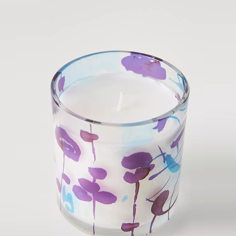 M&Scent Luxo Decoração Personalizada Marca Própria 3 Wick A Sunday Painter Vidro Cristal Velas de Cera de Soja Perfumadas