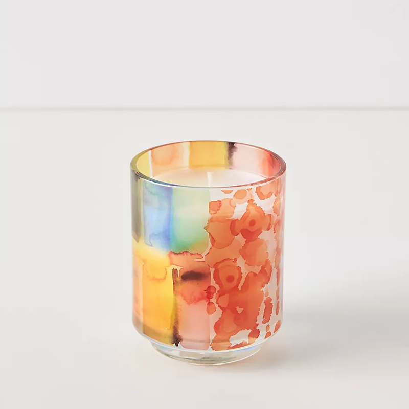 M&Scent Luxo Decoração Personalizada Marca Própria 3 Wick A Sunday Painter Vidro Cristal Velas de Cera de Soja Perfumadas