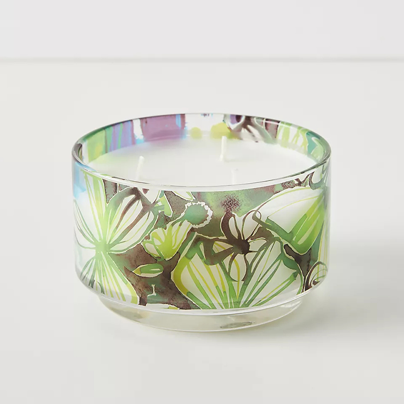 M&Scent Luxo Decoração Personalizada Marca Própria 3 Wick A Sunday Painter Vidro Cristal Velas de Cera de Soja Perfumadas