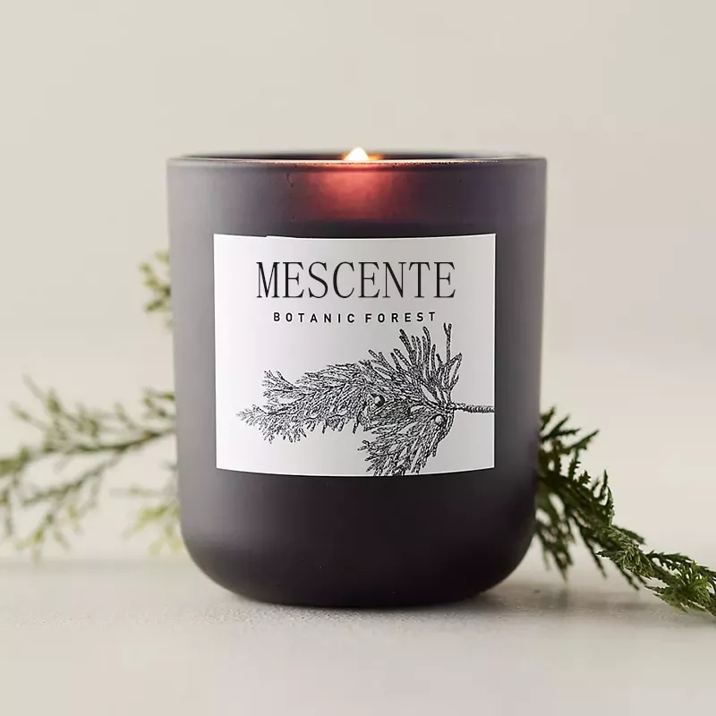 Venda por atacado de velas perfumadas de cera de soja de cristal natural de aromaterapia de luxo de marca própria para decoração de casamento