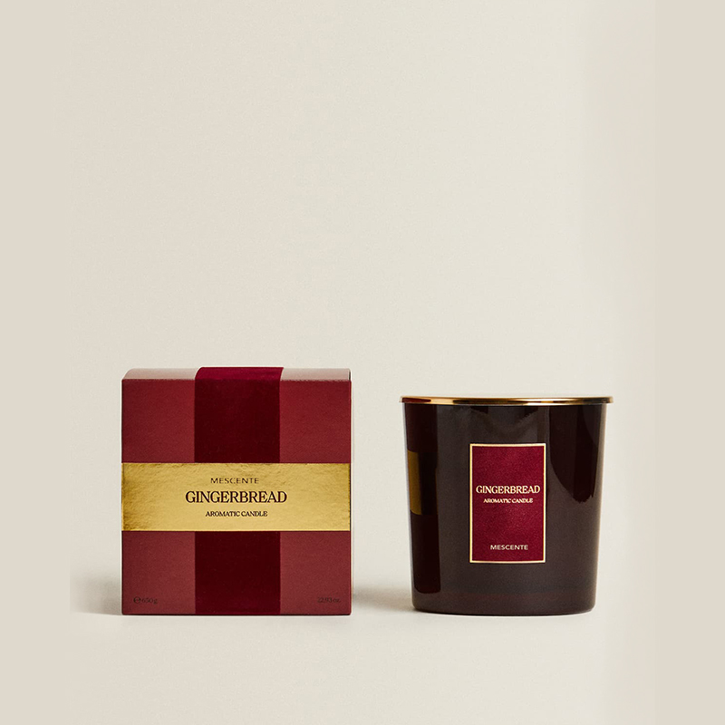 Velas personalizadas de luxo com 3 pavios M&Scent Vela perfumada de vidro fosco preto de marca própria personalizada