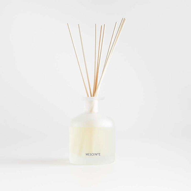 Conjunto de presente com difusor de palheta de aroma de cor roxa de marca própria de luxo M&Scent com caixa