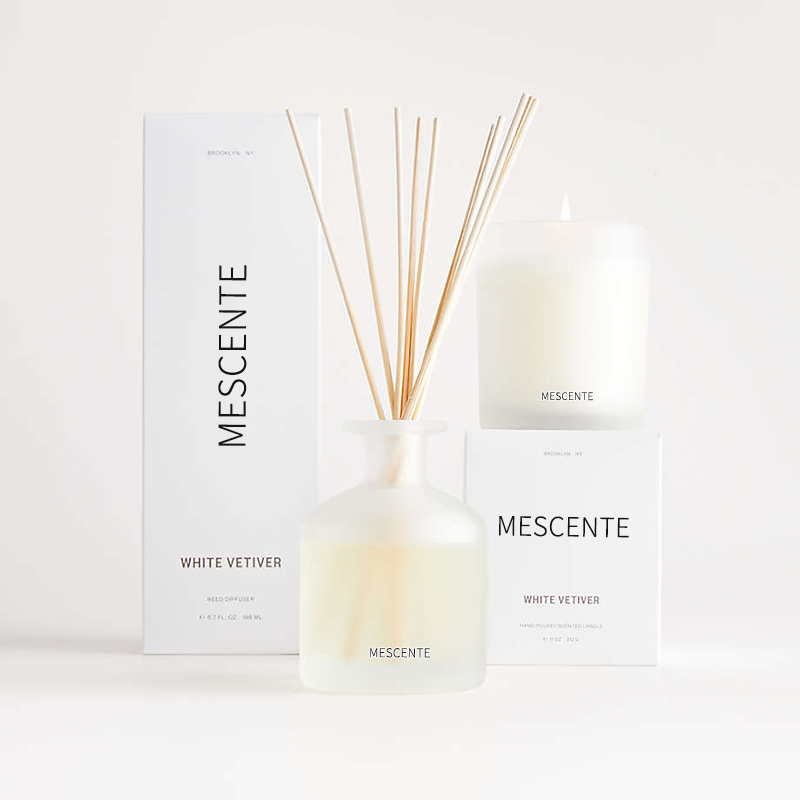 Velas perfumadas de cera de soja de marca própria de luxo M&Scent com caixa