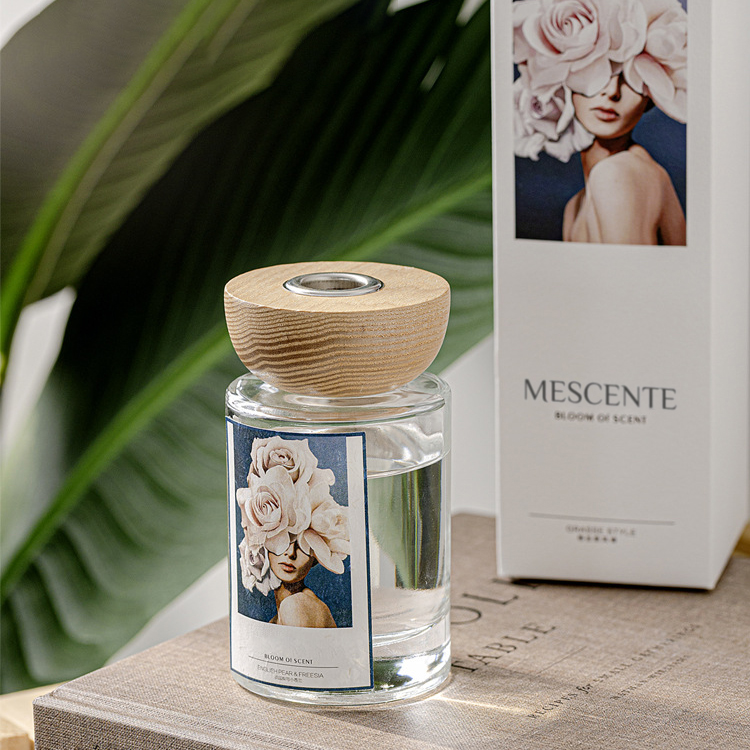M&Scent atacado conjuntos de difusores de palheta para garrafa de vidro de marca própria com rolha