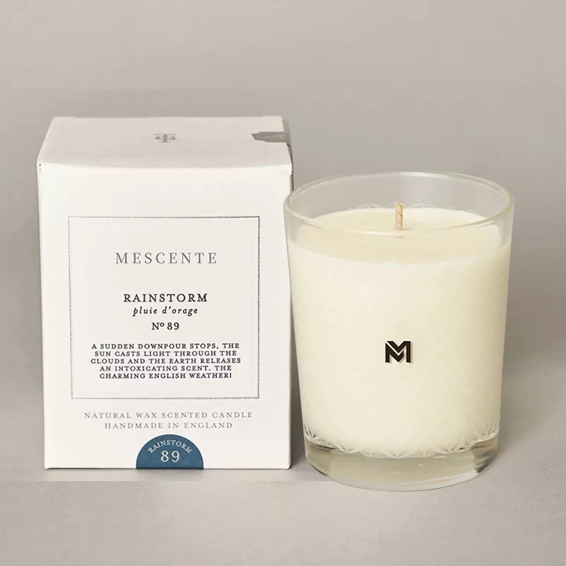 M&Scent Atacado Novo Luxo Personalizado de Marca Própria Frascos de Cristal de Natal Kerzen Vela de Soja Perfumada com Tampa