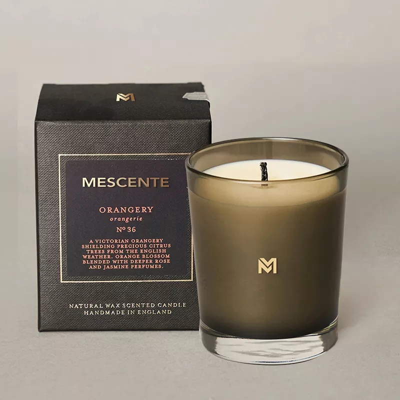 M&Scent Atacado Novo Luxo Personalizado de Marca Própria Frascos de Cristal de Natal Kerzen Vela de Soja Perfumada com Tampa