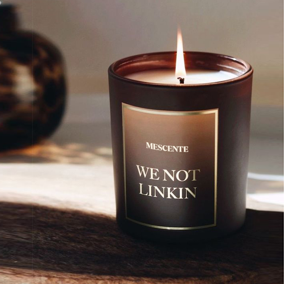 M&Scent Atacado Novo Luxo Personalizado de Marca Própria Frascos de Cristal de Natal Kerzen Vela de Soja Perfumada com Tampa