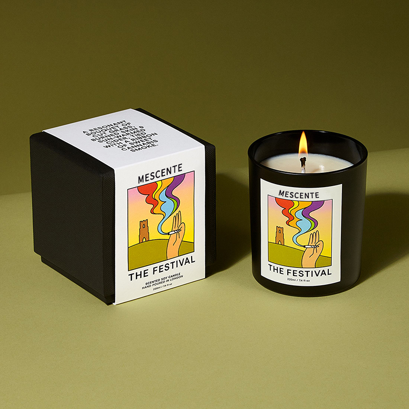 M&Scent Atacado Luxo Personalizado Marca Própria Feito à Mão Aroma de Cristal de Natal Velas de Cera de Soja