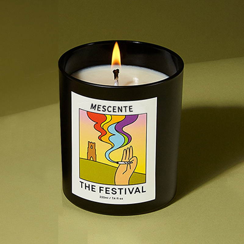 M&Scent Atacado Luxo Personalizado Marca Própria Feito à Mão Aroma de Cristal de Natal Velas de Cera de Soja