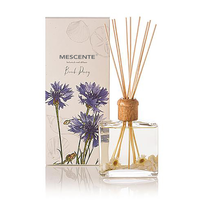 Atacado de alta qualidade de luxo personalizado de marca própria flor Sola difusor de palheta de aroma de madeira com caixa