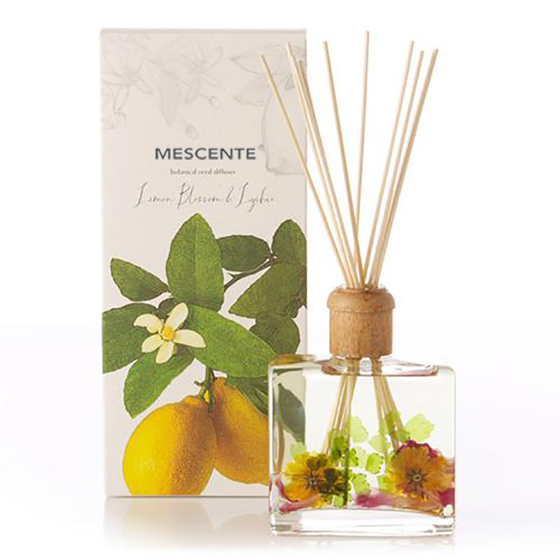 Atacado de alta qualidade de luxo personalizado de marca própria flor Sola difusor de palheta de aroma de madeira com caixa