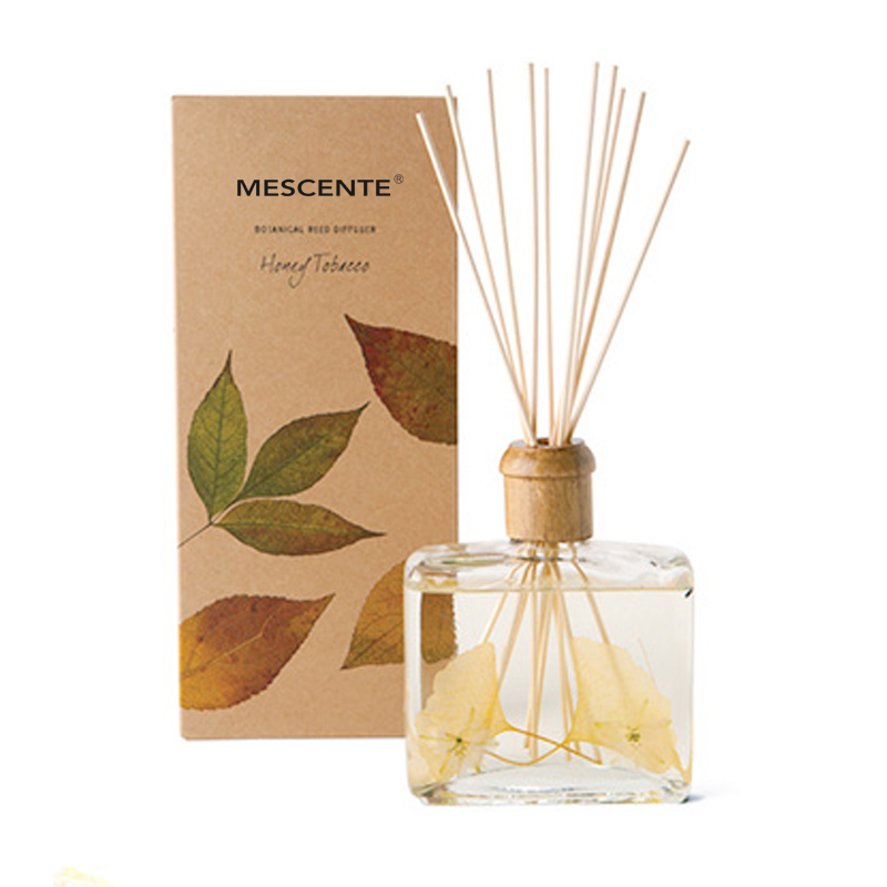 Atacado de alta qualidade de luxo personalizado de marca própria flor Sola difusor de palheta de aroma de madeira com caixa