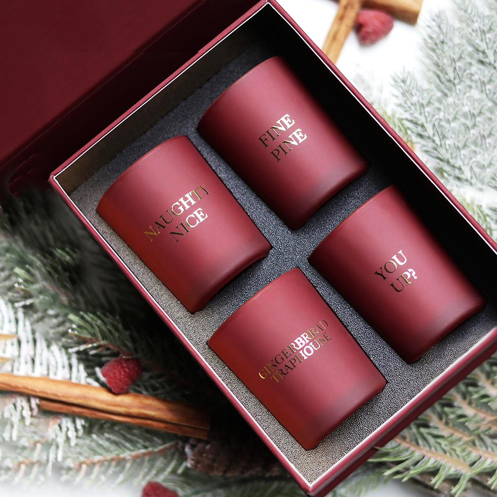 M&Scent luxo marca própria decoração para casa aroma velas perfumadas conjunto de 4 para presente