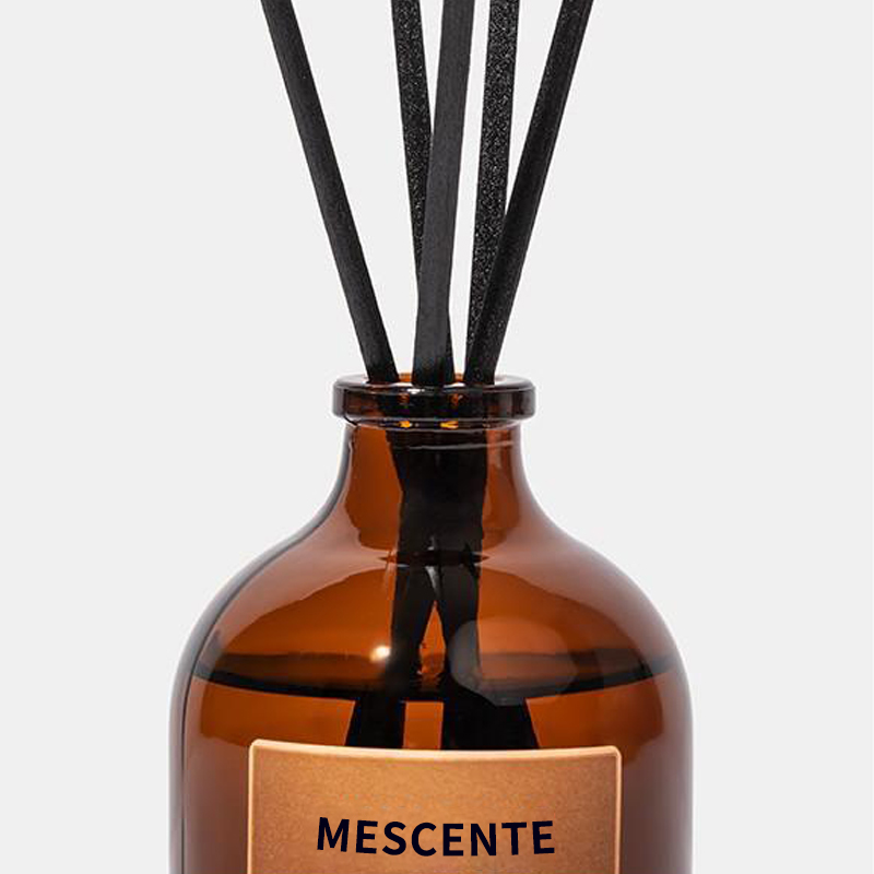 Grande preto e ouro 100ml vidro iridescente de luxo colorido varas fibra reed difusor ambienteador solvente