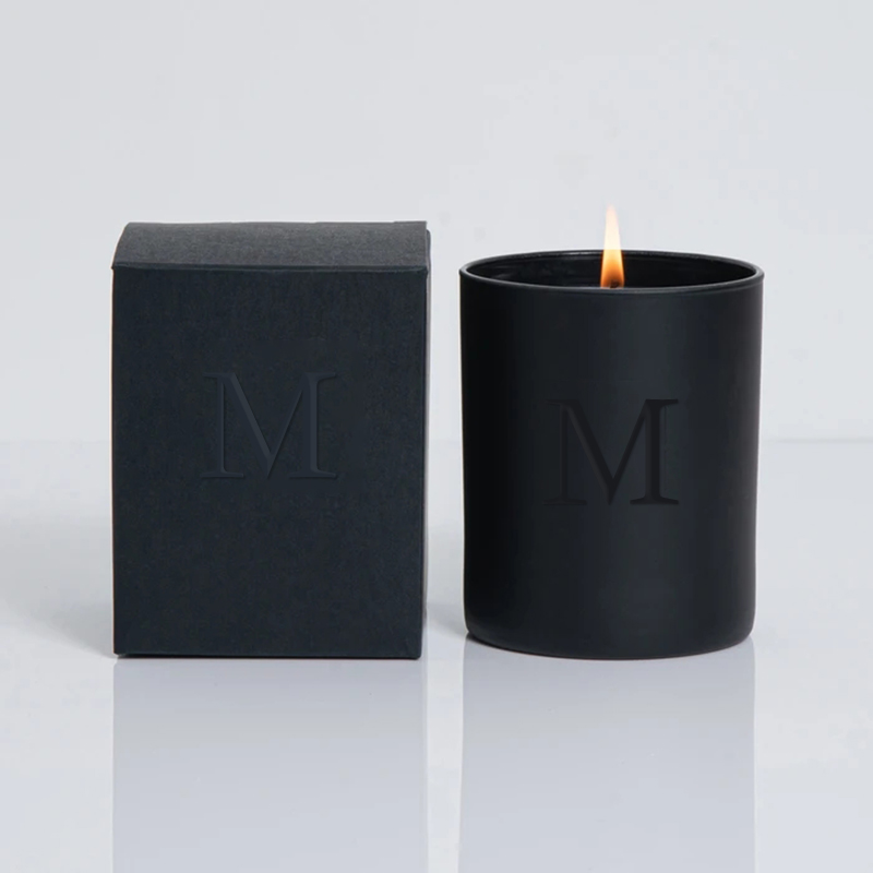 M&Scent Frascos exclusivos pretos luxuosos para casamento, velas de soja perfumadas decorativas com cristais