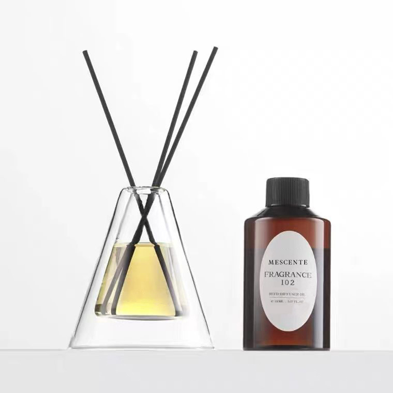 Frasco de vidro exclusivo personalizado grande hex essência branco fosco extra ar difusor de aroma de palheta fragrâncias domésticas, difusores de palheta natal