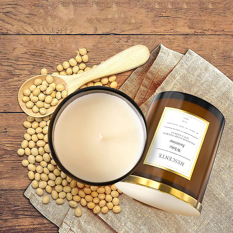 Conjunto de velas de cera de soja perfumadas de marca própria de luxo para pedido em massa por atacado da M&Scent