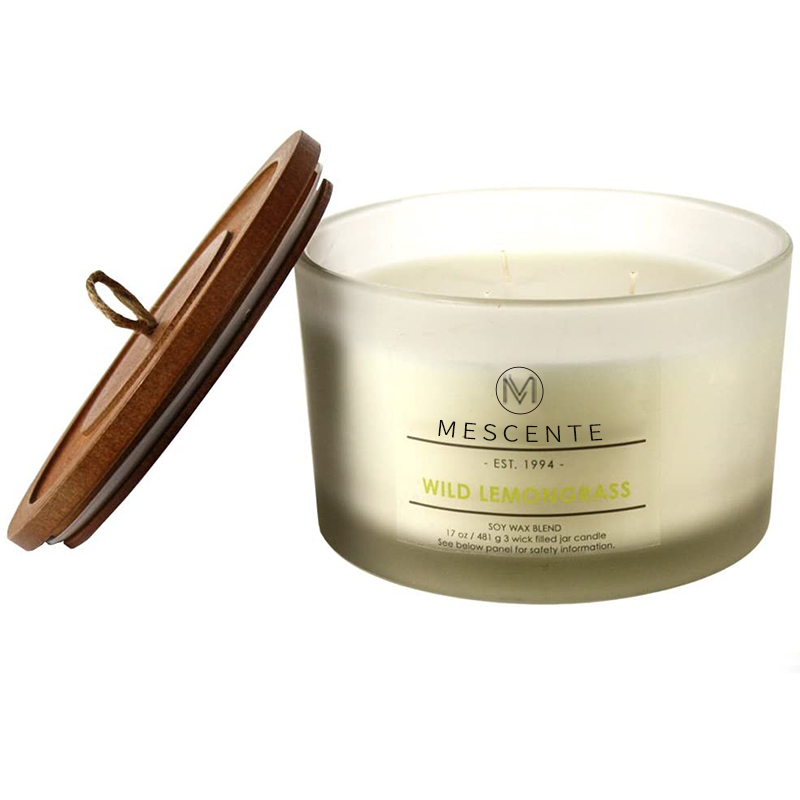 Suportes de vidro de marca próprios personalizados por atacado M&Scent Velas perfumadas com cristais a granel