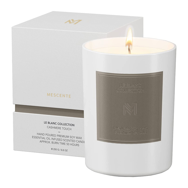 M&Scent Conjuntos de velas de cera de soja para aromaterapia de Natal com frasco de vidro preto de luxo personalizado por atacado
