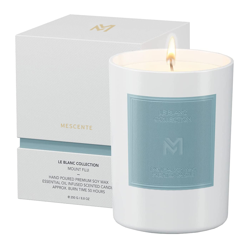 M&Scent Conjuntos de velas de cera de soja para aromaterapia de Natal com frasco de vidro preto de luxo personalizado por atacado