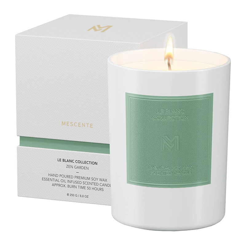 M&Scent Conjuntos de velas de cera de soja para aromaterapia de Natal com frasco de vidro preto de luxo personalizado por atacado