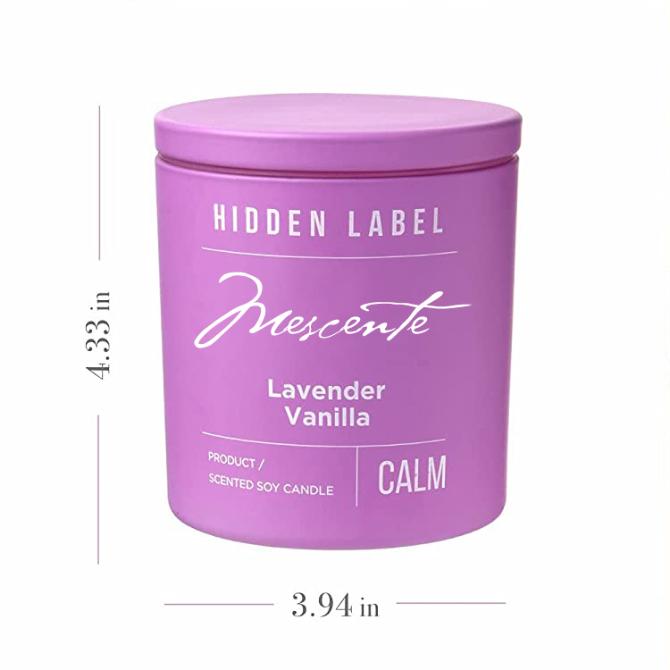 M&Scent atacado de luxo de marca própria em potes pretos velas perfumadas de cera de soja com cristais