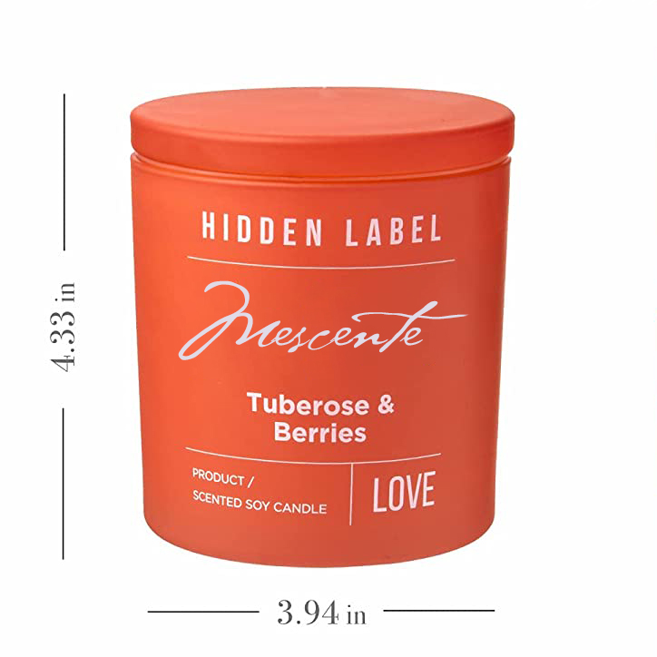 M&Scent atacado de luxo de marca própria em potes pretos velas perfumadas de cera de soja com cristais