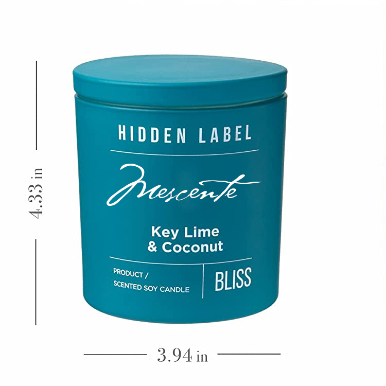 M&Scent atacado de luxo de marca própria em potes pretos velas perfumadas de cera de soja com cristais