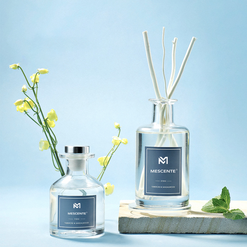 M&Scent Garrafa de vidro de luxo por atacado 2022 Nova chegada Difusor de palheta com design mais recente