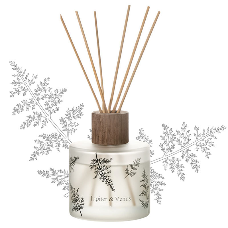 M&Scent Atacado Luxo Decorativo Personalizado Vidro Âmbar Sem Fogo Difusor de Reed de Aroma Floral Transparente Exclusivo