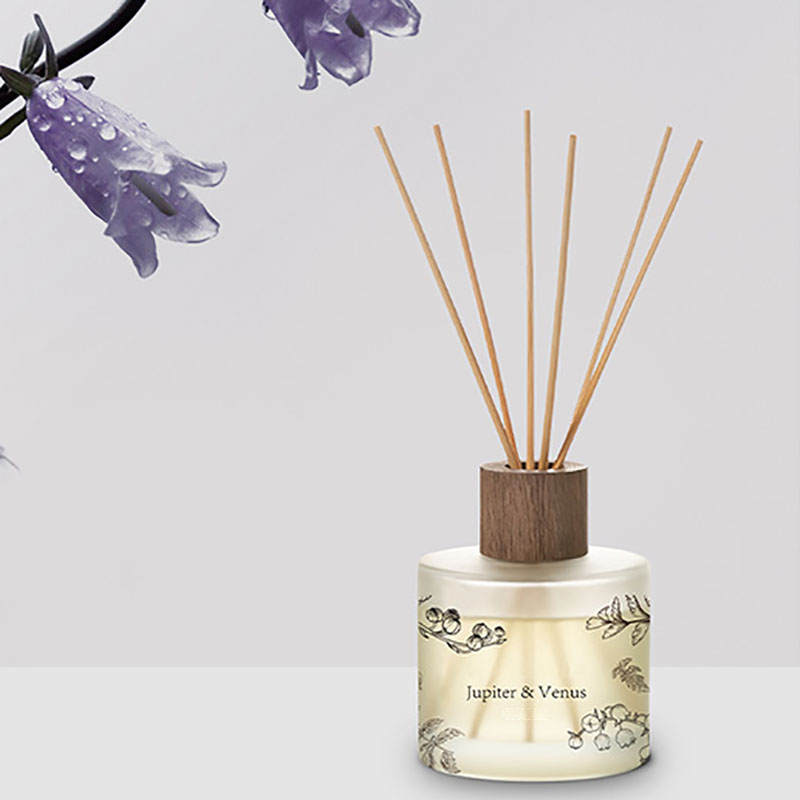 M&Scent Atacado Luxo Decorativo Personalizado Vidro Âmbar Sem Fogo Difusor de Reed de Aroma Floral Transparente Exclusivo
