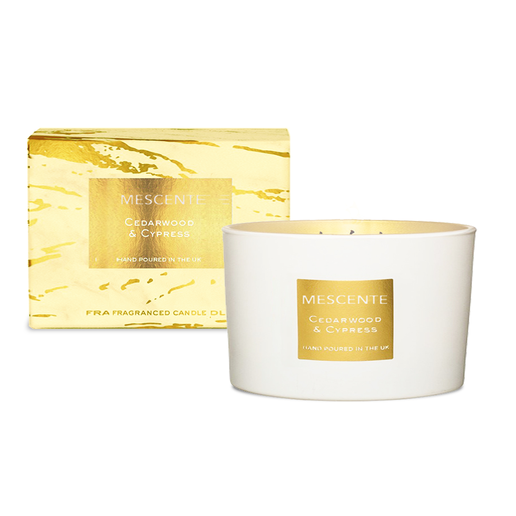 Conjunto de presente de vela de coco perfumado com 3 pavios de aromaterapia decorativos por atacado M&Scent