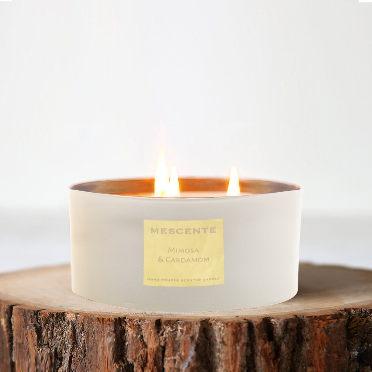 Conjunto de presente de vela de coco perfumado com 3 pavios de aromaterapia decorativos por atacado M&Scent