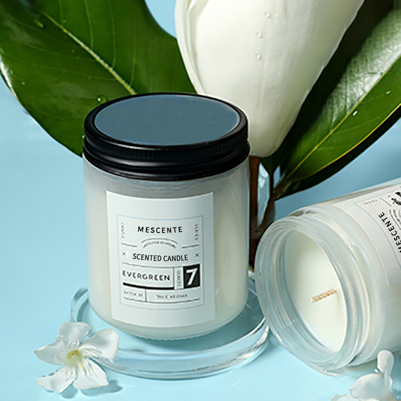 Velas de cera de soja perfumadas de luxo de marca própria da M&Scent com tampa