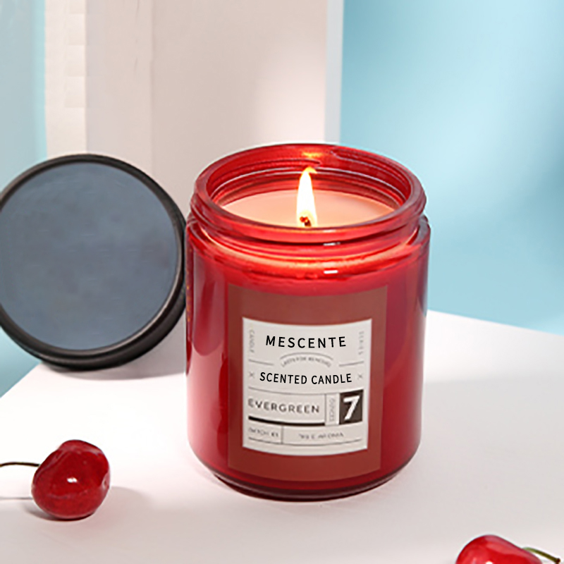 Velas de cera de soja perfumadas de luxo de marca própria da M&Scent com tampa