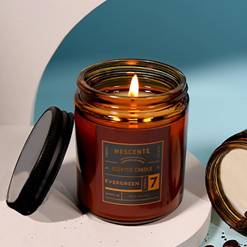 Velas de cera de soja perfumadas de luxo de marca própria da M&Scent com tampa