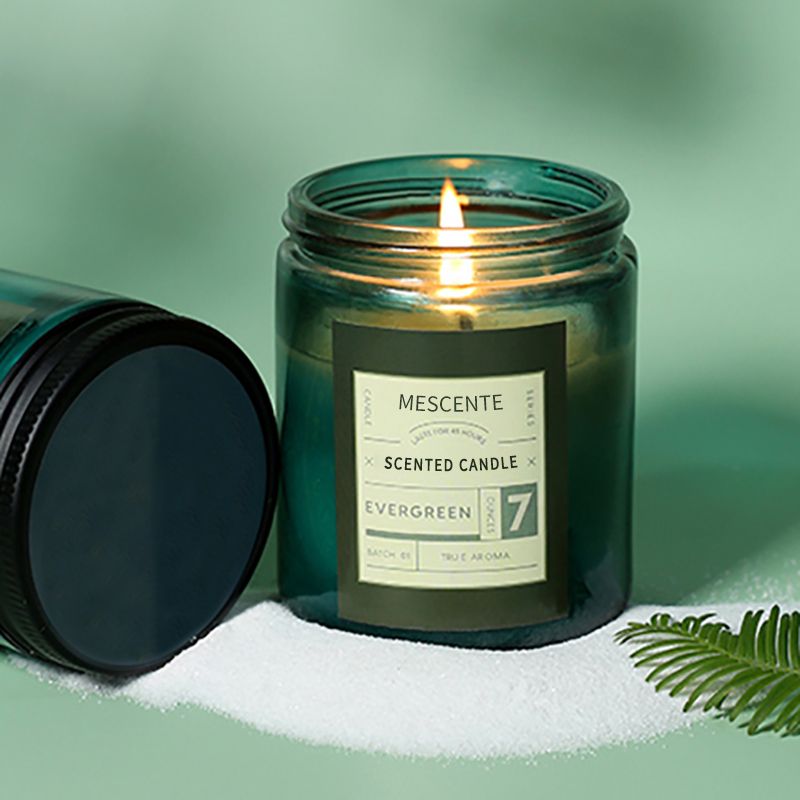 Velas de cera de soja perfumadas de luxo de marca própria da M&Scent com tampa