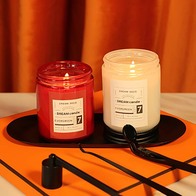 Velas de cera de soja perfumadas de luxo de marca própria da M&Scent com tampa