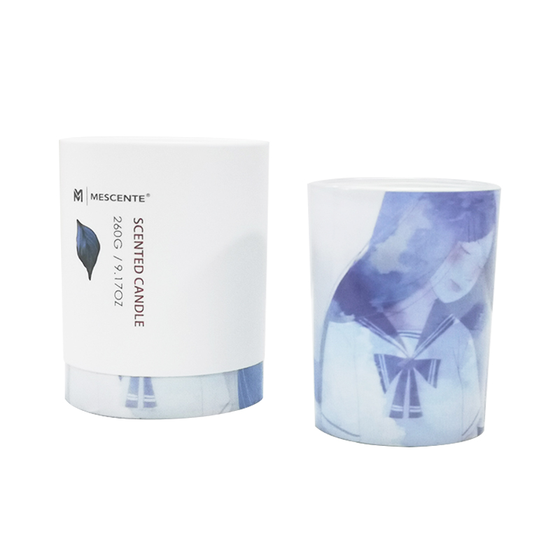 M&Scent atacado marca própria jarra de vidro verde vela de palma, velas espiritual