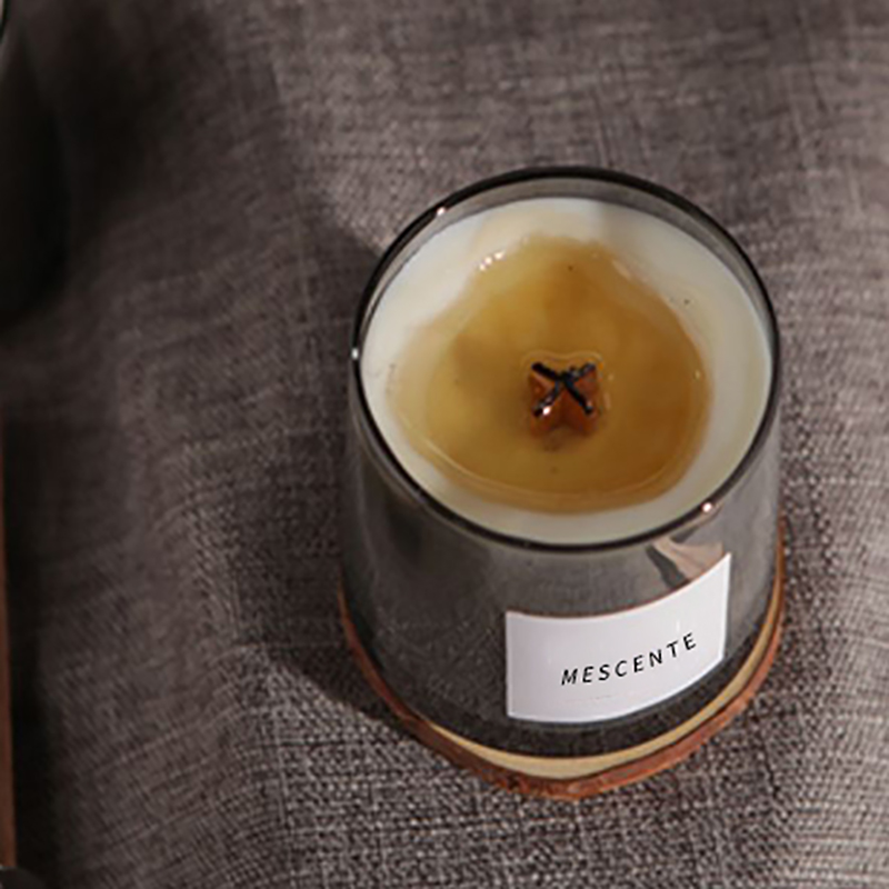 Frascos de vidro de luxo M&Scent, pavios de madeira de cristal, vela perfumada de cera de soja, velas de casamento