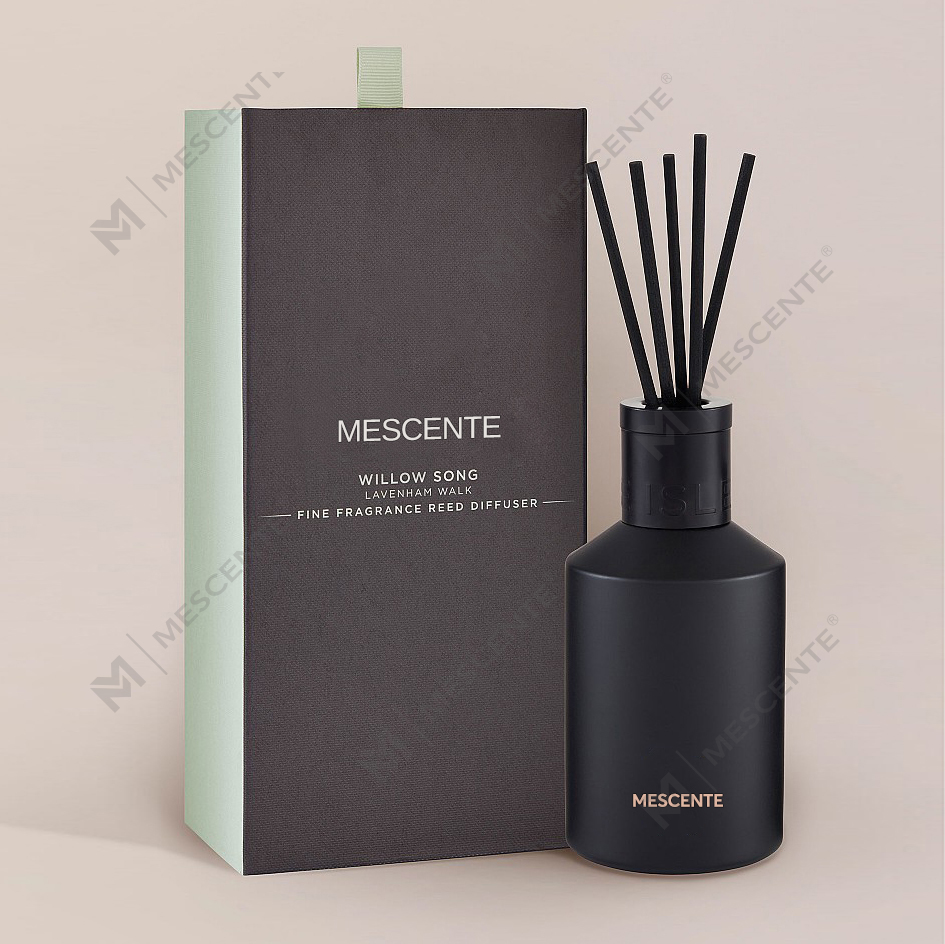 Caixa impressa oem da decoração 20ml quadrado cerâmica vranjes tampa de madeira casa perfume aroma reed difusor óleo