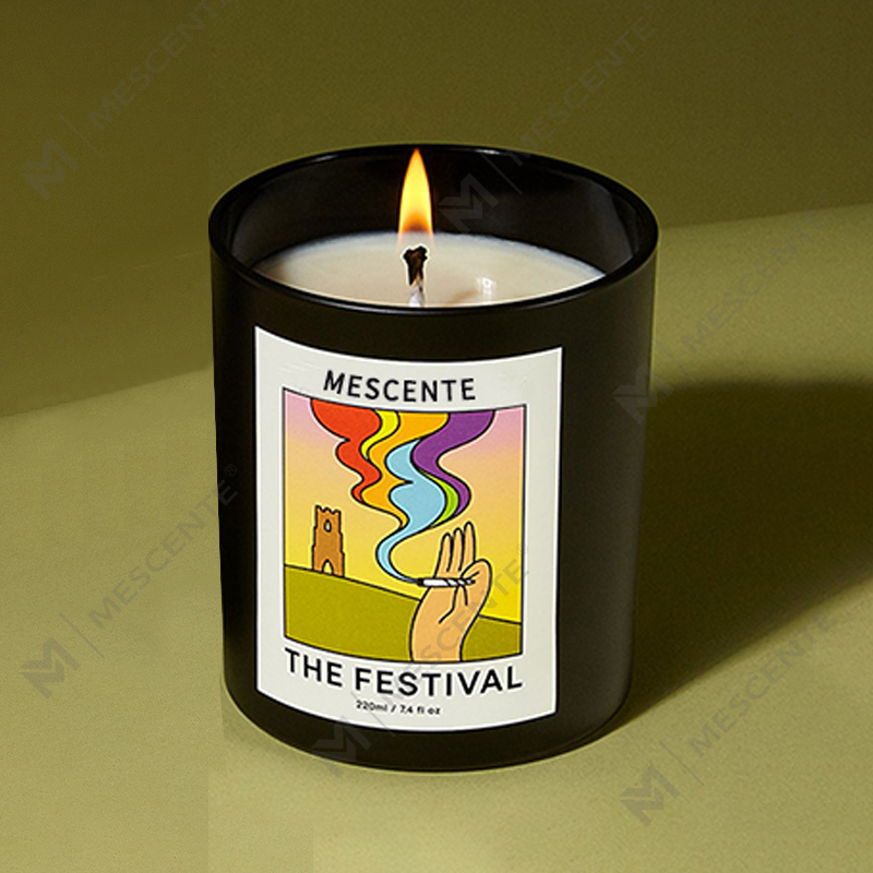 M&Scent Atacado Luxo Personalizado Marca Própria Feito à Mão Aroma de Cristal de Natal Velas de Cera de Soja