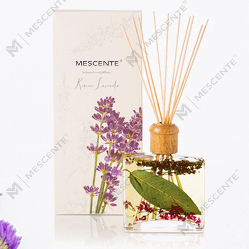 Difusor de palheta de aroma de madeira Sola de flor de marca própria personalizada de luxo de alta qualidade por atacado com caixa