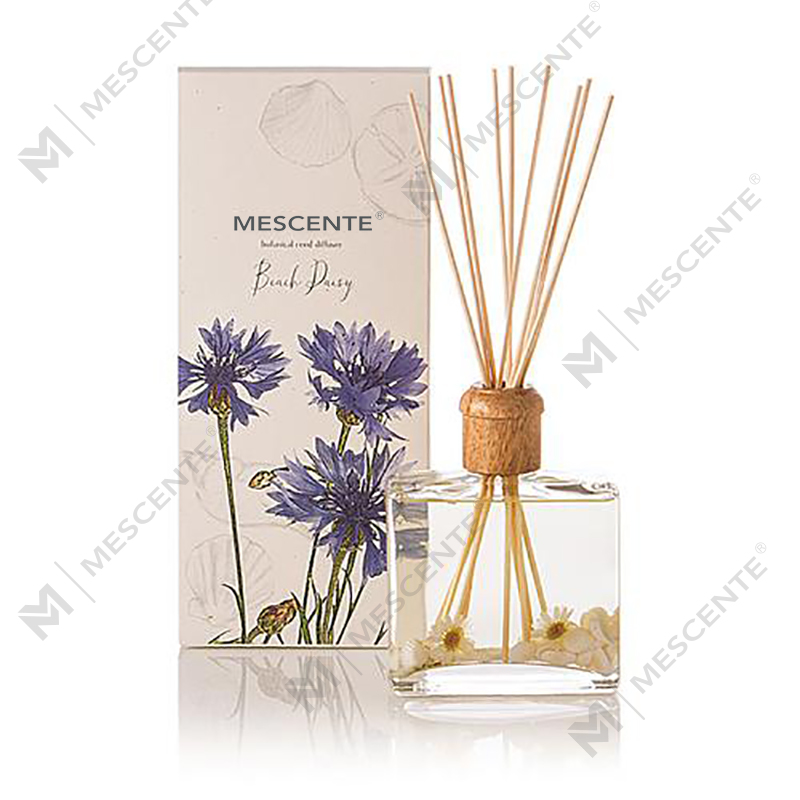 Difusor de palheta de aroma de madeira Sola de flor de marca própria personalizada de luxo de alta qualidade por atacado com caixa