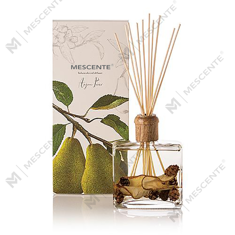 Difusor de palheta de aroma de madeira Sola de flor de marca própria personalizada de luxo de alta qualidade por atacado com caixa